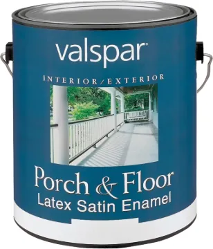 Valspar 1533 Latex Porch and Floor Paint, Satin, Light Gray, 1 gal Package
