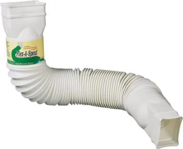 Amerimax Flex-A-Spout 85510 Downspout Extension, 22 to 55 in L Extended, Aluminum, White