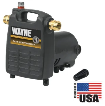 WAYNE PC4 Utility Pump, 1-Phase, 8 A, 120 V, 0.5 hp, 3/4 in Outlet, 1600 gph, Thermoplastic Impeller