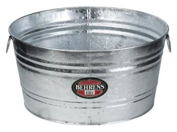 Behrens 2 Wash Tub, 15 gal Capacity, Steel