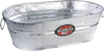 Behrens 2-OV Wash Tub, 10.5 gal Capacity, Steel