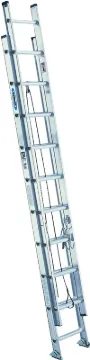 WERNER D1524-2 Extension Ladder, 23 ft H Reach, 300 lb, Aluminum