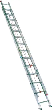 WERNER D1128-2 Extension Ladder, 27 ft H Reach, 200 lb, Aluminum