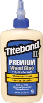 Titebond II 5003 Wood Glue, Yellow, 8 oz Package, Bottle