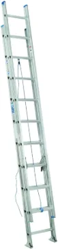WERNER D1332-2 Extension Ladder, 31 ft H Reach, 250 lb, Aluminum