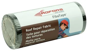 ADFORS FDW6597-U Roof Repair Fabric, 25 ft L, 6 in W, Black
