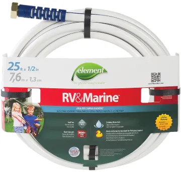 SWAN MRV12025 Water Hose, 1/2 in ID, 25 ft L, White