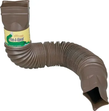 Amerimax Flex-A-Spout 85019 Downspout Extension, 22 to 55 in L Extended, Steel, Brown