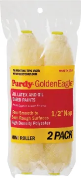 Purdy Golden Eagle 140605063 Paint Roller Cover, 1/2 in Thick Nap, 6-1/2 in L, Polyester Cover