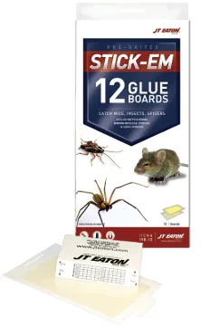 J.T. EATON STICK-EM 198-12 Glue Board, Plastic