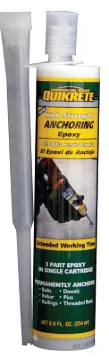 Quikrete 8620-31 Anchoring Epoxy, White, 8.6 oz Package, Cartridge