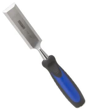 Vulcan JL-CH5 Wood Chisel, 1-1/4 in Tip, 10-1/4 in OAL, CRV Blade, Ergonomic Grip Handle