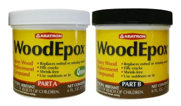 ABATRON WoodEpox WEAB6OR Wood Restoration System, Paste, Slight Ammonia, Tan/White, 12 oz Package