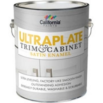 California Paints 52911-1-E Trim and Cabinet Enamel Paint, Satin, White, 1 gal Package, Can