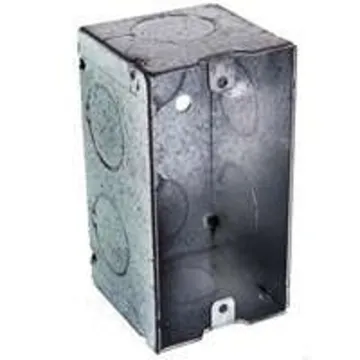 RACO 674 Handy Box, 1-Gang, 8-Knockout, 3/4 in Knockout, Steel, Gray, Pre-Galvanized, Threaded Mount