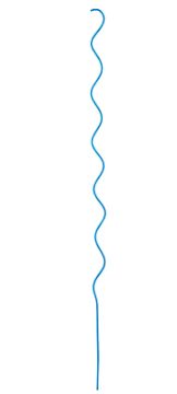 MIDWEST AIR TECHNOLOGY 901267BL6 Twisted Garden Stake, 60 in L, Steel, Blue, Powder-Coated
