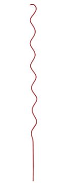 MIDWEST AIR TECHNOLOGY 901267RD6 Twisted Garden Stake, 60 in L, Steel, Red, Powder-Coated