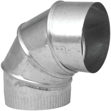 Imperial GV0291-C Stove Pipe Elbow, 5 in Connection, 30 Gauge, Galvanized Steel