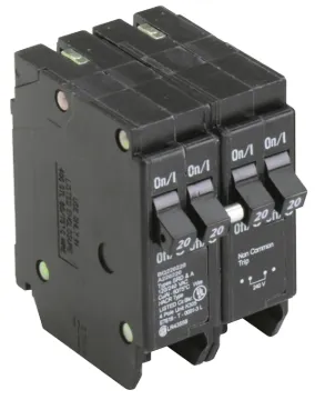 Cutler-Hammer BQ220220 Circuit Breaker with Rejection Tab, Quadplex, Type BQ, 20 A, 4-Pole, 120/240