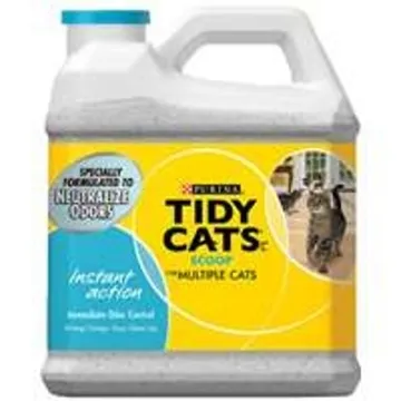 Tidy Cats Instant Action 7023011716 Cat Litter, 14 lb Capacity, Gray/Tan, Granular, Jug