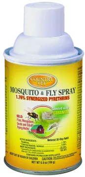 Enforcer 342033CVA Mosquito and Fly Spray, Liquid, Clear, Characteristic, 6.9 oz Package, Aerosol Ca