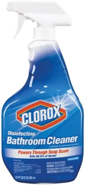 Clorox 08033 Bathroom Cleaner, 30 oz Package, Bottle, Liquid, Citrus, Clear