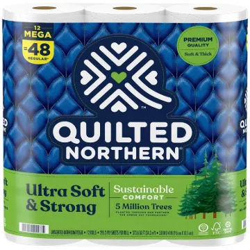 Quilted Northern 94443 Toilet Tissue, 3.8 x 4 in Sheet, 2 -Ply, 12, Paper