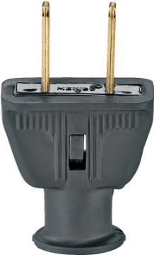 Eaton Wiring Devices 183BK-BOX Electrical Plug, 2-Pole, 15 A, 125 V, NEMA: 5-15, Black