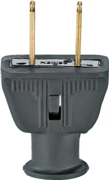 Eaton Wiring Devices 183BK-BOX Electrical Plug, 2-Pole, 15 A, 125 V, NEMA: 5-15, Black
