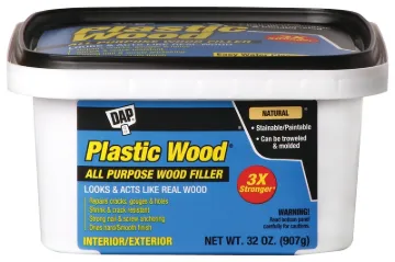 DAP Plastic Wood 00525 Wood Filler, Paste, Musty, Natural, 32 oz Package