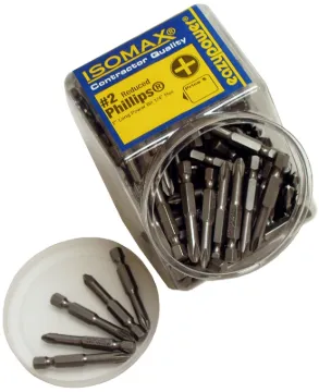 EAZYPOWER 003385 Insert Bit, #2 Drive, Phillips Drive, 1/4 in Shank, Hex Shank, 2 in L, Chrome Vanad