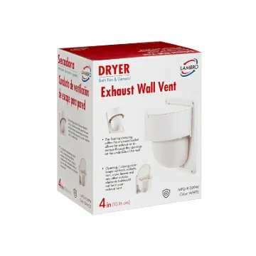 Lambro 289W Dryer Vent Seal, ABS, White, 1, Box