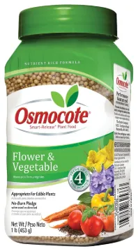 Miracle-Gro Osmocote Smart Release 277160 Flower and Vegetable Plant Food, Solid, 1 lb Package