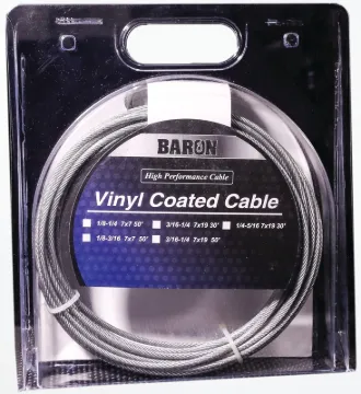 BARON 54205/50245 Aircraft Cable, 1/4 to 5/16 in Dia, 30 ft L, 1220 lb Working Load, Galvanized Stee