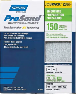 NORTON ProSand 07660768171 Sanding Sheet, 11 in L, 9 in W, Medium, 150 Grit, Aluminum Oxide Abrasive