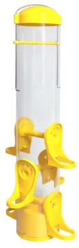Stokes Select 38224 Thistle Feeder, 15 in H, 1.1 qt, Plastic, Clear Yellow, Hanging Mounting