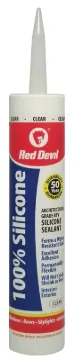 Red Devil 0826 Silicone Sealant, Clear, -60 to 400 deg F, 10.1 fl-oz Package, Cartridge
