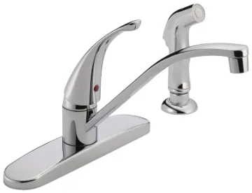 DELTA Peerless Tunbridge P188500LF Kitchen Faucet with Side Spray, 1.8 gpm, 1-Faucet Handle, Chrome,