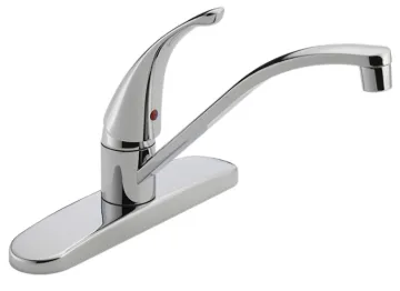 DELTA Peerless Tunbridge P188200LF Kitchen Faucet, 1.8 gpm, Chrome, Deck Mounting, Lever Handle, Swi