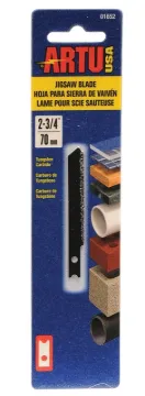 ARTU 01652 Jigsaw Blade, 2-3/4 in L, Tungsten Carbide Cutting Edge
