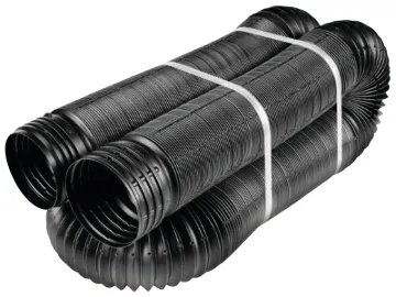 Amerimax 51310 Drain Pipe, 4 in, PVC, Black, 25 ft L