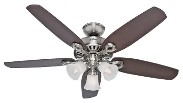 Hunter 53237 Ceiling Fan with Light, 0.52 A, 120 V, 5-Blade, 52 in Sweep, 5049 cfm Air