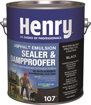 Henry HE107046 Asphalt Emulsion Sealer, Black, 3.41 L, Can, Liquid
