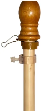 Valley Forge 60705 Flag Pole, 1 in Dia, Wood, Blonde