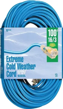 Woods 2436 Extension Cord, 16 AWG Cable, 100 ft L, 10 A, 125 V, Bright Blue Jacket