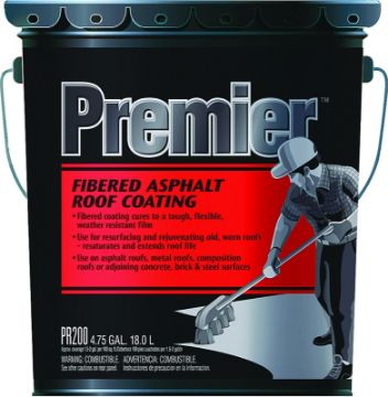 Henry PR200070 Asphalt Roof Coating, Black, 18 L, Pail, Liquid