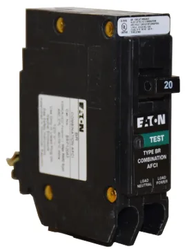 Cutler-Hammer BRCAF120 Arc-Fault, Type BR Circuit Breaker, 120 V, Plug-On Mounting