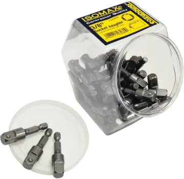 EAZYPOWER 00480 Socket Adapter, 3/8 in Drive, Square Drive, 2 in L, Steel