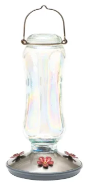 Perky-Pet 8132-2 Hummingbird Feeder, Starglow Vintage, 4 Ports/Ways, Glass