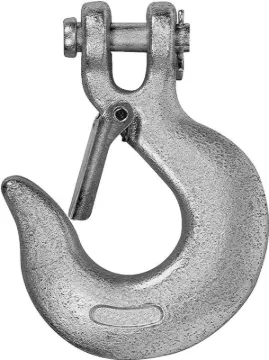 Campbell T9700424 Clevis Slip Hook with Latch, 1/4 in Trade, 2600 lb Working Load, 43 Grade, Steel,
